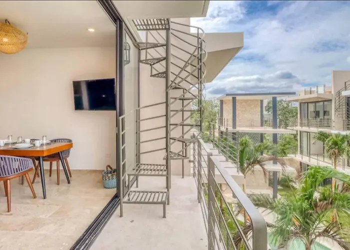 306 Amena 1br Penthouse W/ Gym & Private Pool/rooftop Tulum